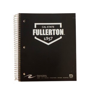 Cal State Fullerton 1957 5 Sub Notebook - Black